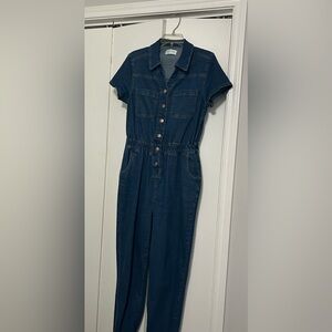 Celebrity Pink Denim Jumpsuit